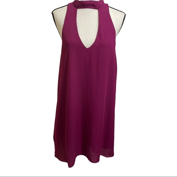 Lulus  womens dress size Large mock neck v neck cutout swing style keyhole - Picture 13 of 14